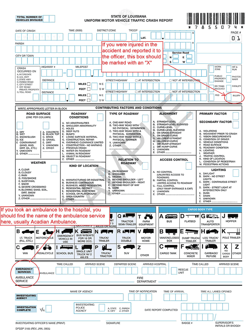 Baton Rouge Car Accident Report With Injuries