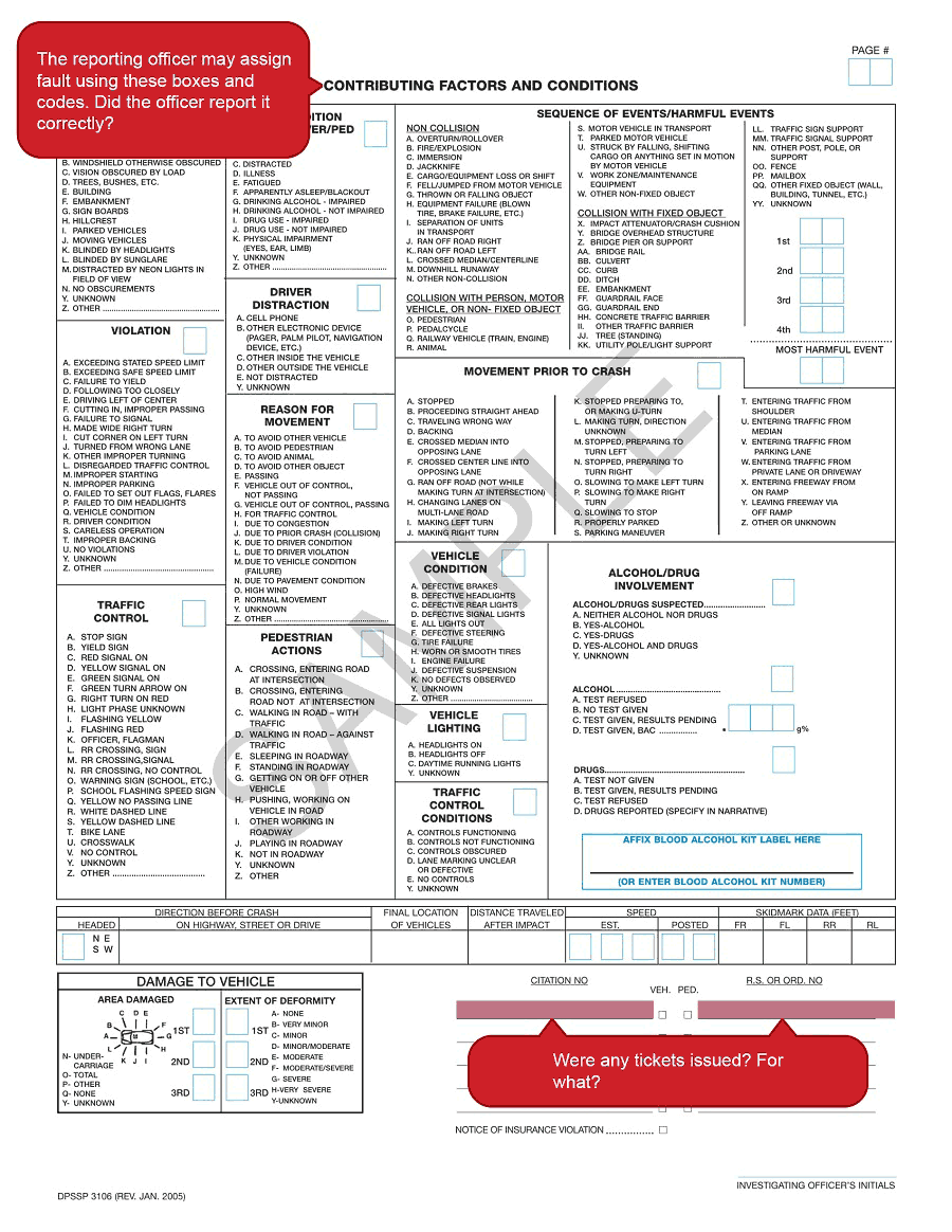 New Orleans Car Accident Report - Who Was At Fault? Who Got the TIcket?