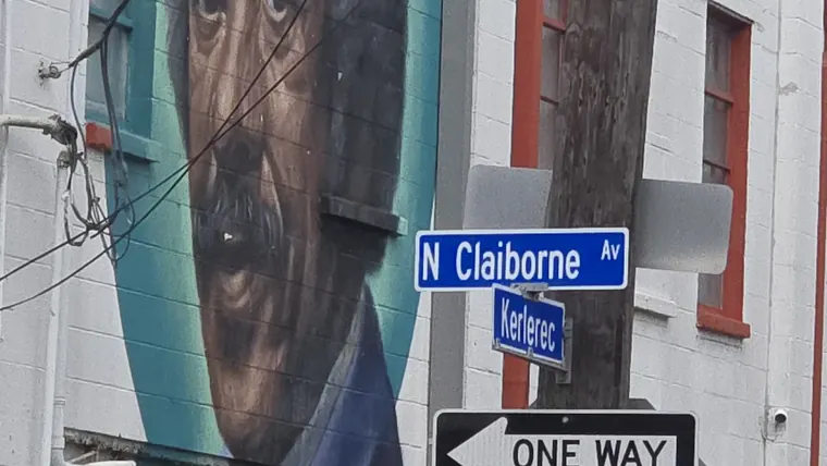 N. Claiborne Avenue at Kerlerec Street in New Orleans